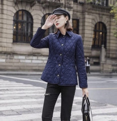 Slim-Fit Diamond-Quilted Cotton Jacket