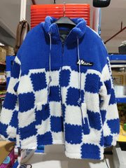 Plaid Lamb Wool Coat For  Women In Winter