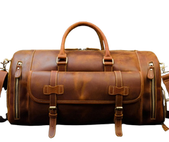 Retro Crazy Horse Leather Travel Bag