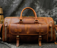 Retro Crazy Horse Leather Travel Bag