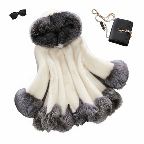 Faux fur mink fur coat
