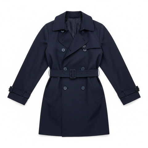 Mens Mid-length Double-breasted Coat