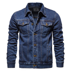 Men's Denim Jacket Cotton Casual Slim