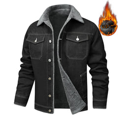 Denim Coat Fleece-lined Men