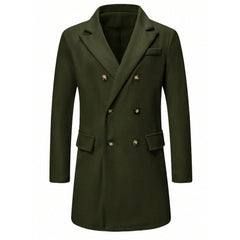 Casual Double-breasted Wool Coat