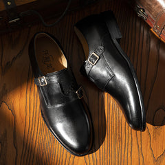 Retro Style Business Leather Shoes