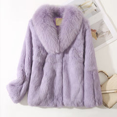 Fur Fur Rabbit Fur Coat FallWinter Slim