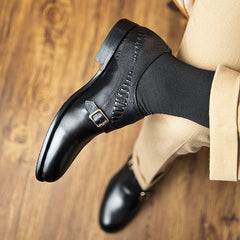 Retro Style Business Leather Shoes