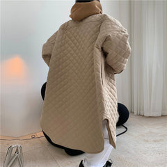 Quilted Cotton Coat Loose And Thin Mid-length Jacket