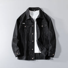 Heavy Retro Denim Jacket Men