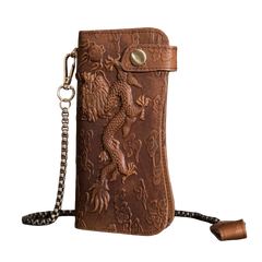 Dragon grain leather wallet