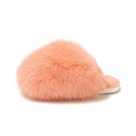 Women's Plus-size Solid Color Fluffy Big Furry Slippers