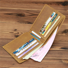 Leather Hand-stitched Short Wallet