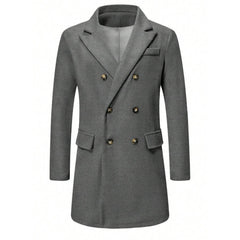 Casual Double-breasted Wool Coat