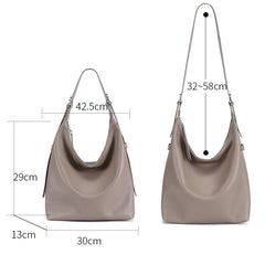 Large-Capacity Genuine Leather Shoulder Bag