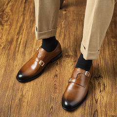 Retro Style Business Leather Shoes