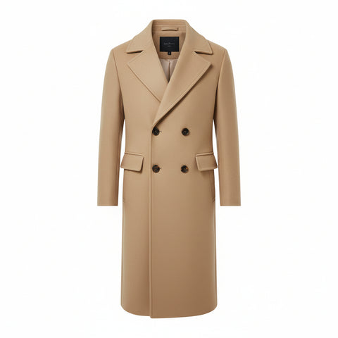 Thickened Long Section Double Breasted Coat