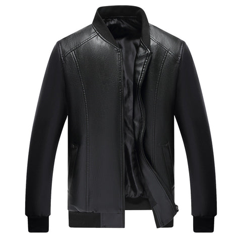 Men's Leather Jackets Spring  Cashmere Men's Loose