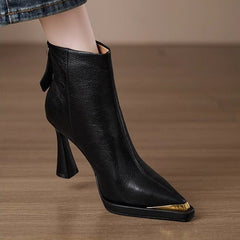 New Pointed Toe Chunky Heel Boots
