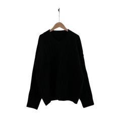 Loose And Idle Sweater Female Front Twist