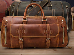 Retro Crazy Horse Leather Travel Bag