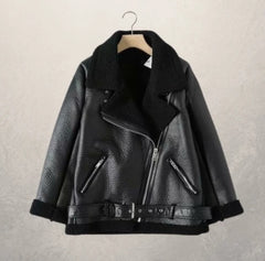 Women's motorcycle leather jacket