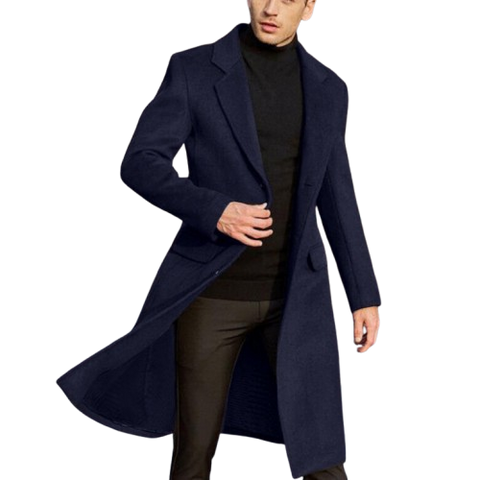 Men's long trench coat woolen coat