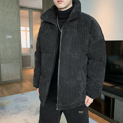Corduroy Jacket Men Winter Thickening