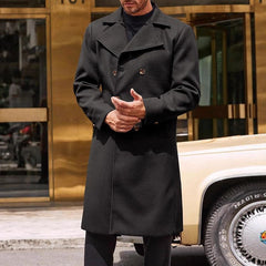 Woolen Male Double-breasted Coat