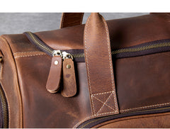 Leather big travel bag