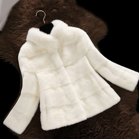 Winter New Fur Mink Collar Fur Coat Female