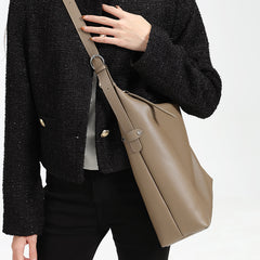 Large-Capacity Genuine Leather Shoulder Bag