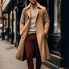 Large Lapel Double Breasted Belt Coat