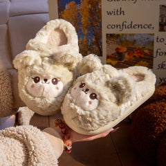 Non-slip Warm And Thick-soled Plush Slippers
