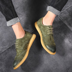 Leather Low Top Breathable Men's Shoes