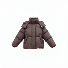 Casual Loose Slim-fit Hooded Mid-length Puffer Jacket