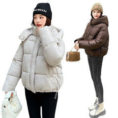 Elegant Fluffy Hooded Puffer Jacket