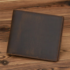 Leather Hand-stitched Short Wallet