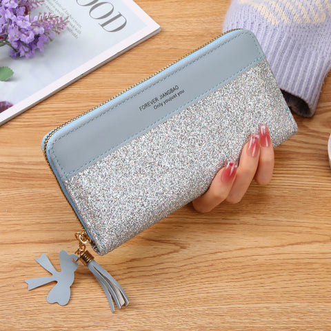 Women's Zipper Stitching Solid Color Tassel Wild