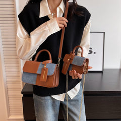 Shoulder Bag with Compact Square Handbag