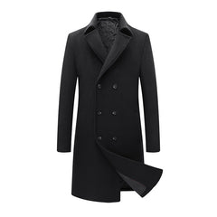 Double breasted woolen coat