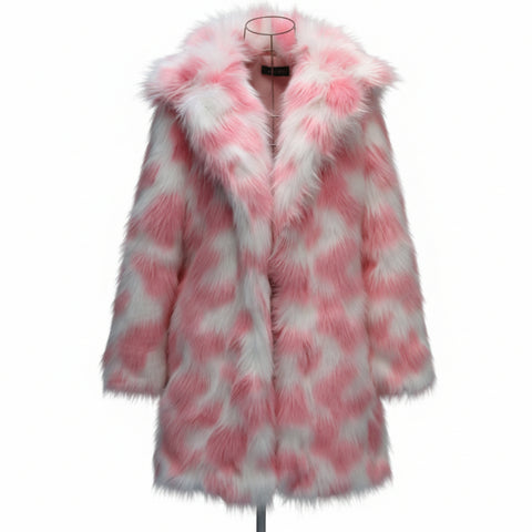 Women's New Mid-Length Fox Fur Faux Fur Coat