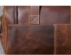 Leather big travel bag