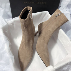 Fashion Versatile Pointed Toe Slim Ankle Boots