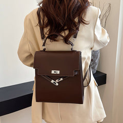 Vintage Buckle Backpack Multifunctional Bag