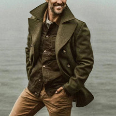 Cotton Double Breasted Casual Coat