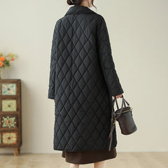 Slim-fit Mid-length Black Quilted Jacket
