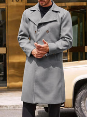 Woolen Male Double-breasted Coat