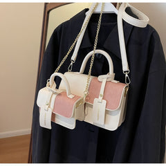 Shoulder Bag with Compact Square Handbag