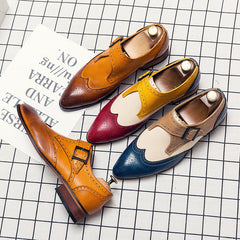 Men's Colour Leather Shoes Fashion Trend